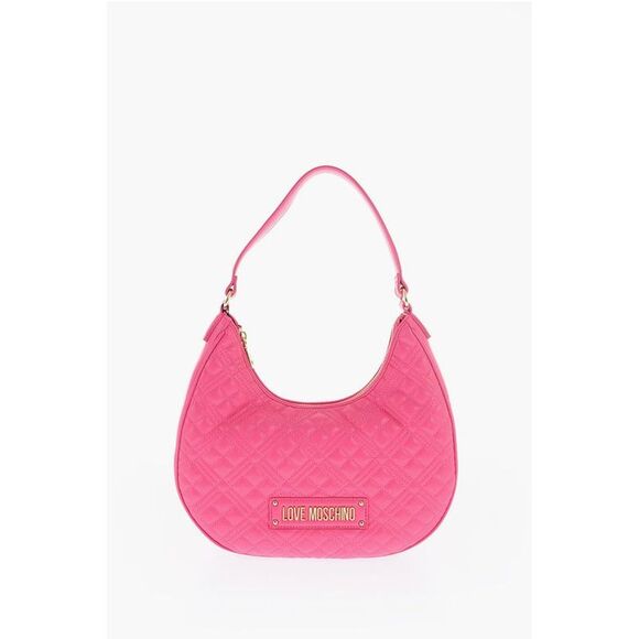 Moschino Handbags - Moschino LOVE Quilted Faux Leather Hobo Women's Bag